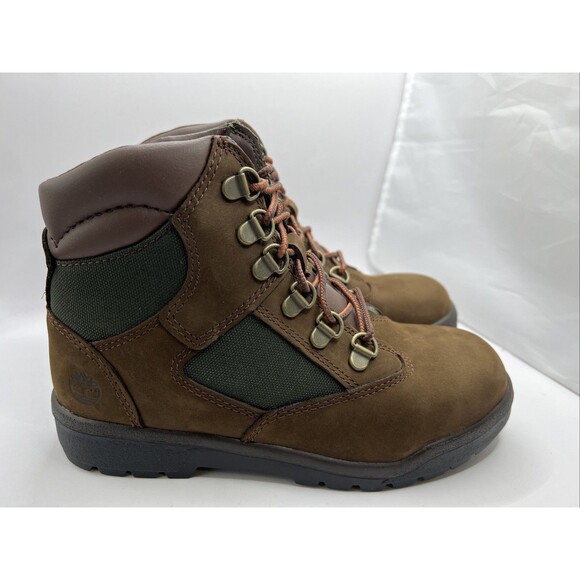 Timberland Youth Field Boots 6in Medium Brown Nubuck Size 3 - Picture 1 of 9